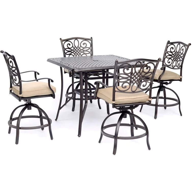 Ricci 4 - Person Square Outdoor Dining Set with Cushions