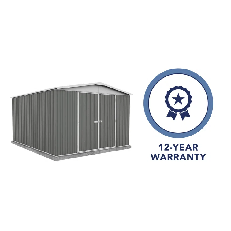 Regent 12 ft. W x 10 ft. D Galvanized Steel Storage Shed