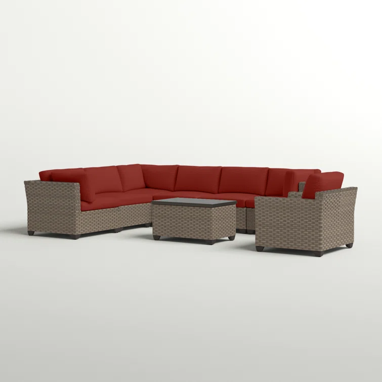 Anupras 8 Piece Sectional Seating Group with Cushions