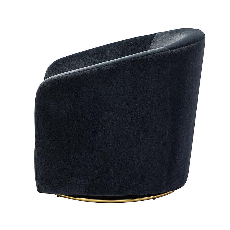 Emanuela Velvet Swivel Barrel Armchair