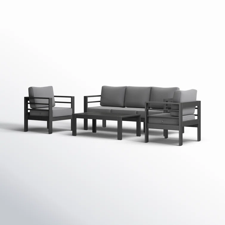 Rolston 5 - Person Outdoor Seating Group with Cushions
