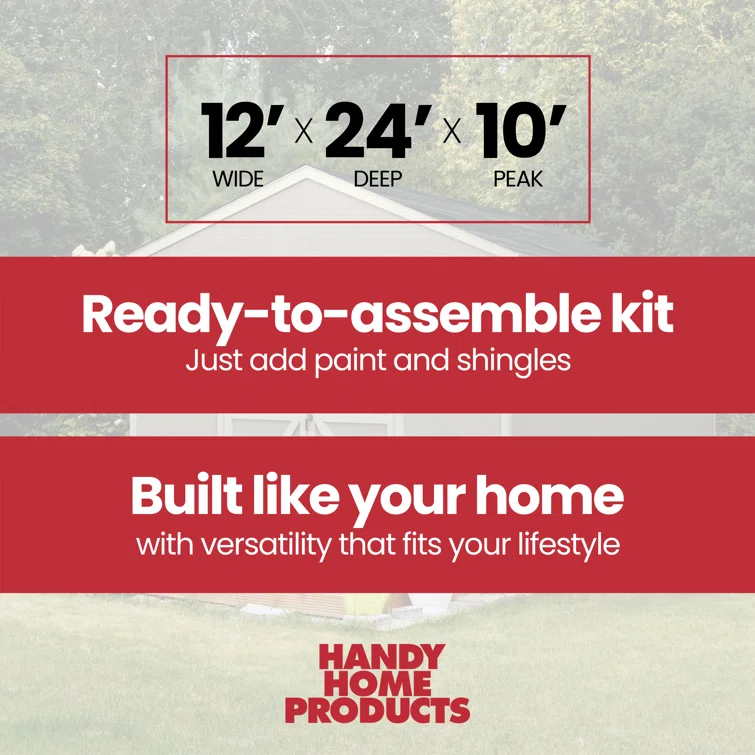Astoria 12 ft. W x 24 ft. D Wood Storage Shed With Floor