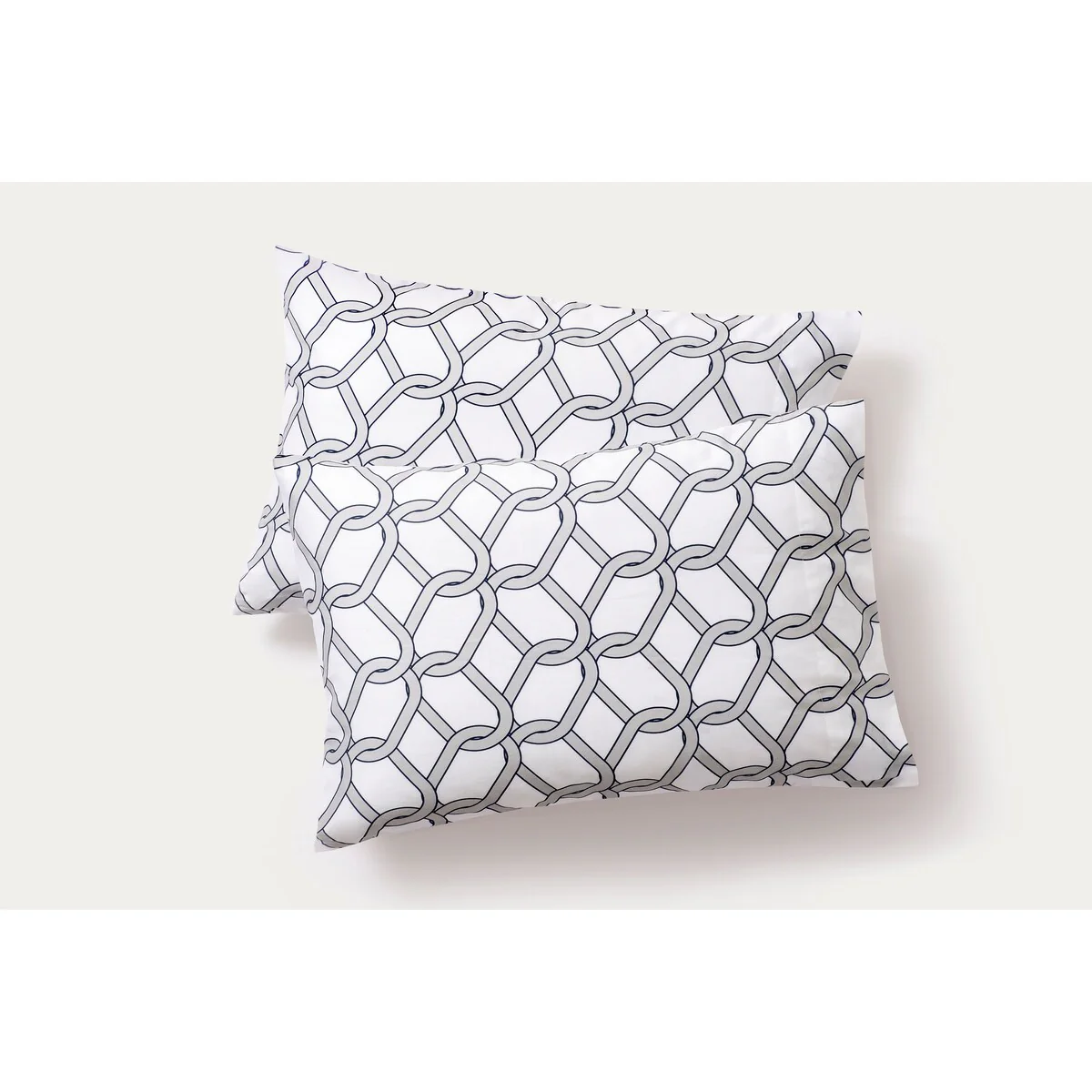 Brooks Brothers Chain Link Allover Printed Cotton Sateen Pillowcase Pair