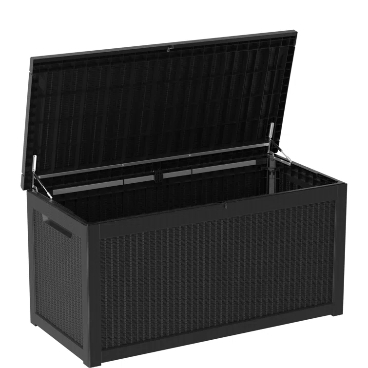 WORACO 32.2 W 260 Gallons Water Resistant Resin Lockable Deck Box