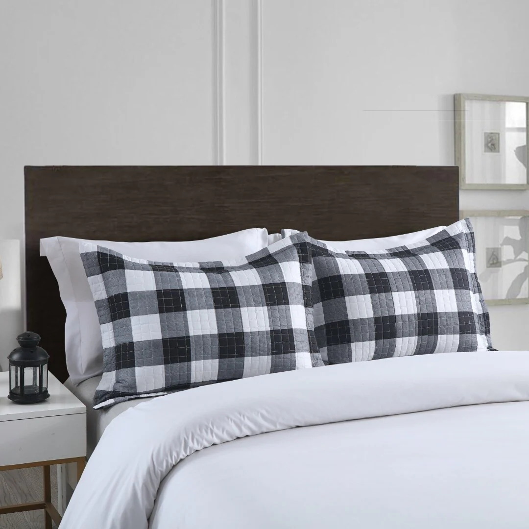 MarCielo Buffalo Pillow Sham Microfiber Pillow Shams BP01