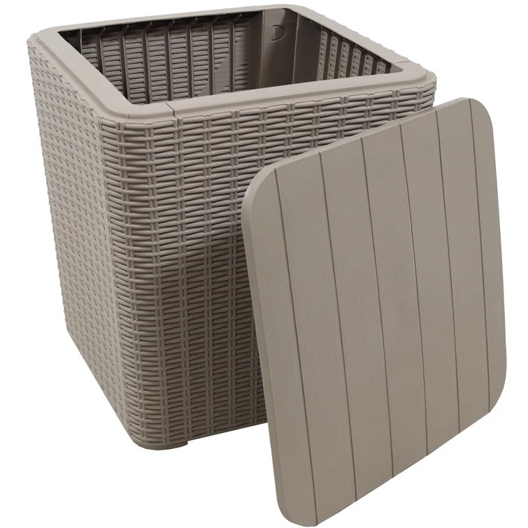 Ebern Designs 15.25'' W 11.5 Gallons Water Resistant Deck Box