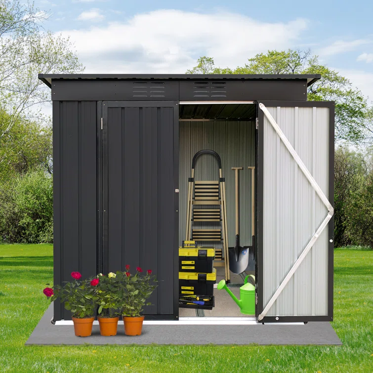 Louella 4 Ft. W X 6 Ft. D Metal Tool Shed