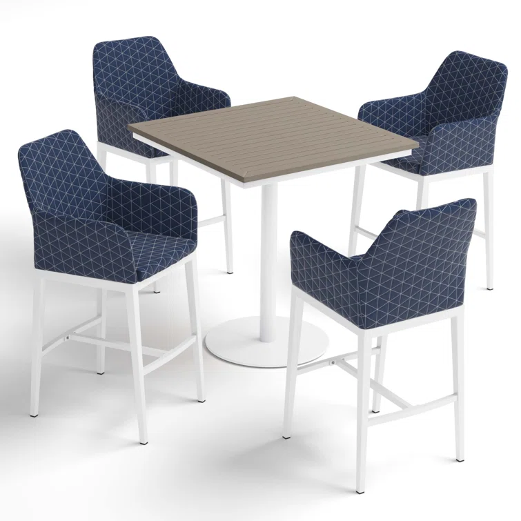 Oland And Travira 4 - Person Square Outdoor Dining Set