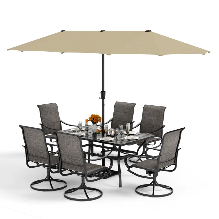 Alyah 6 - Person Rectangular Outdoor Dining Set