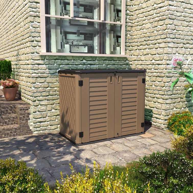 4 ft. 2 in. W x 2 ft. 4 in. D Resin Garage Shed
