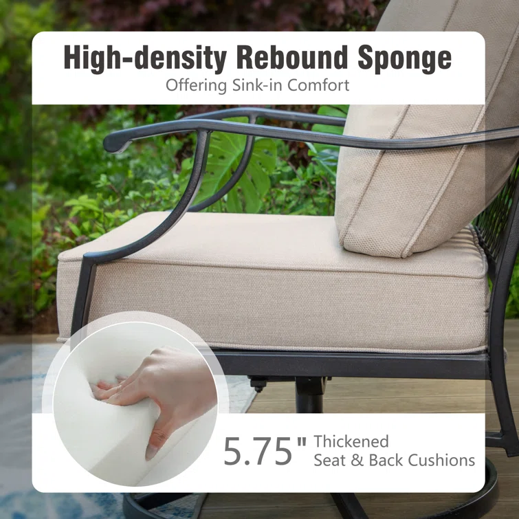 Asfand 5 - Person Outdoor Seating Group with Cushions