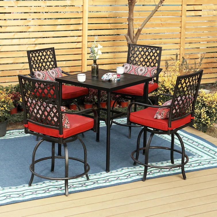 Alyne 4 - Person Square Outdoor Dining Set with Cushions