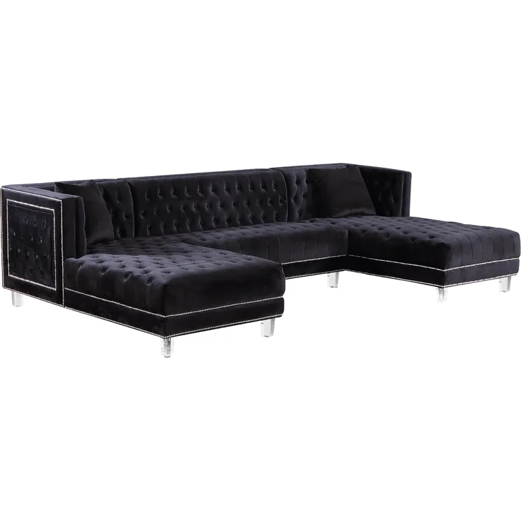 3 - Piece Velvet Sectional