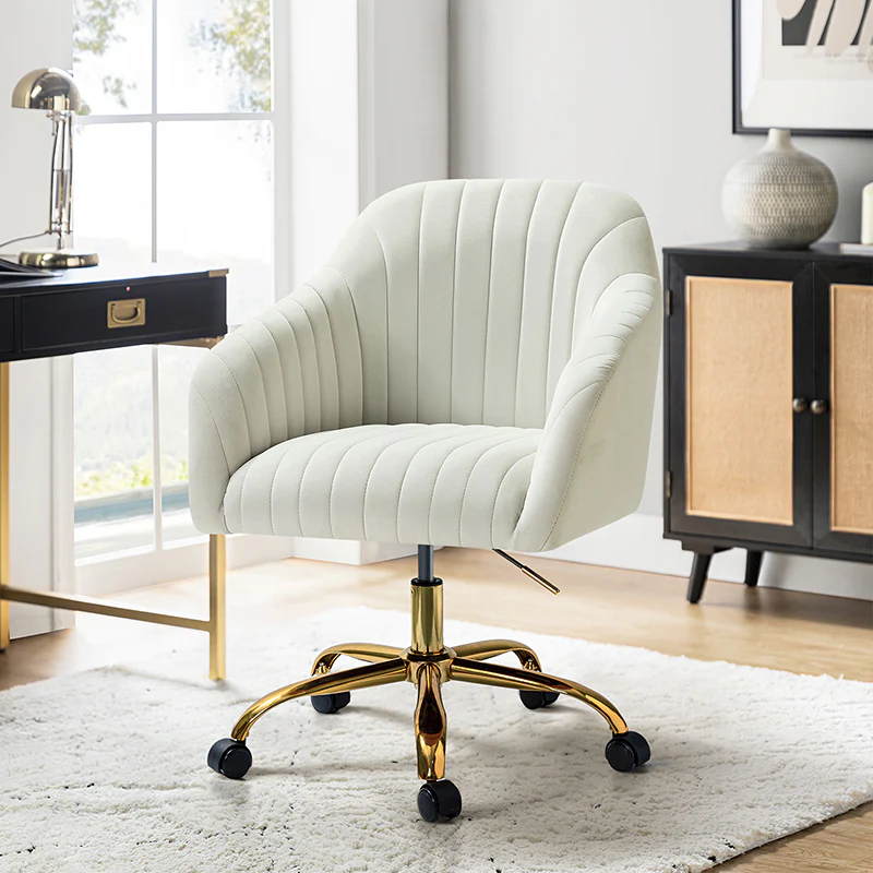 Bright Velvet Office Chair