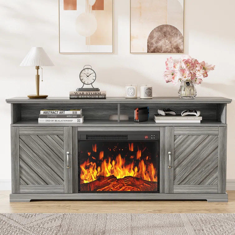 Aillie Farmhouse TV Stand For TVs Up To 70