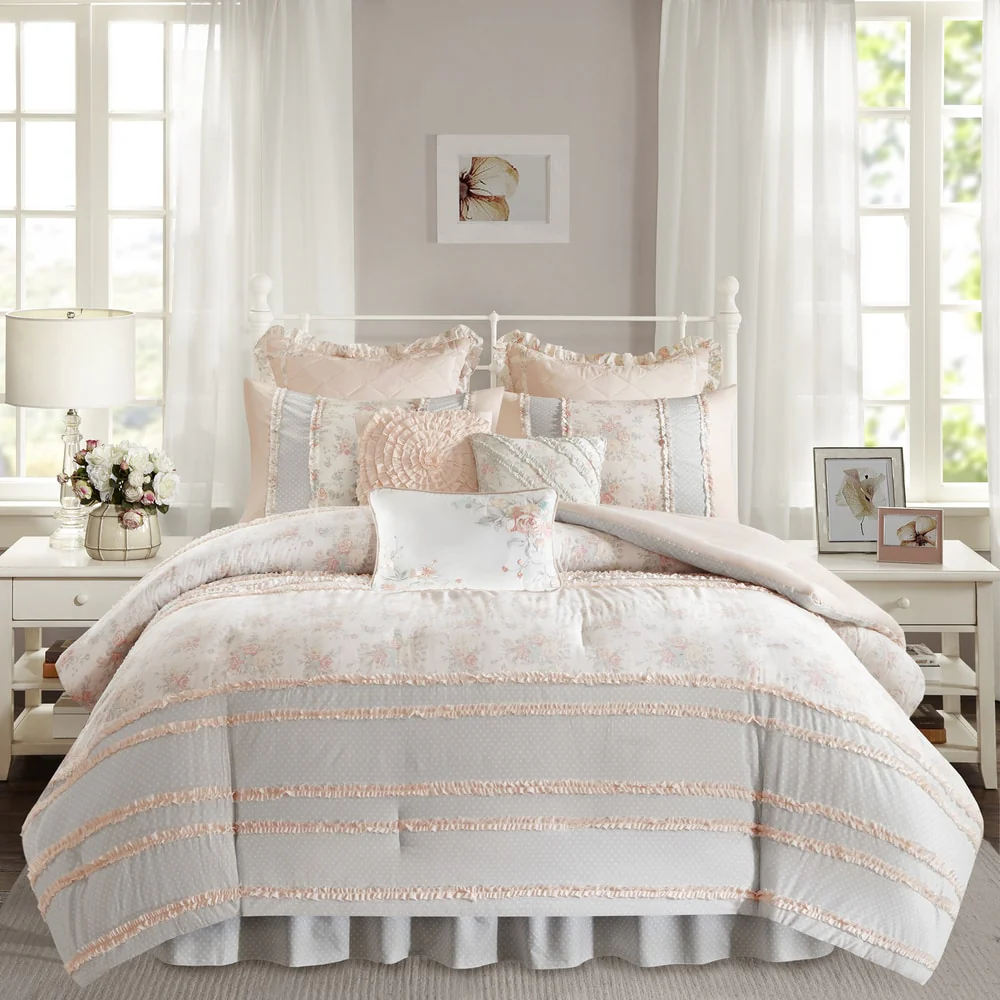 The Gray Barn Newbridge Peach Cotton Percale Comforter Set