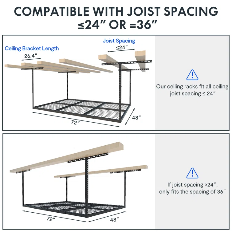 Marzio Steel Height -Adjustable Ceiling Mounted Rack