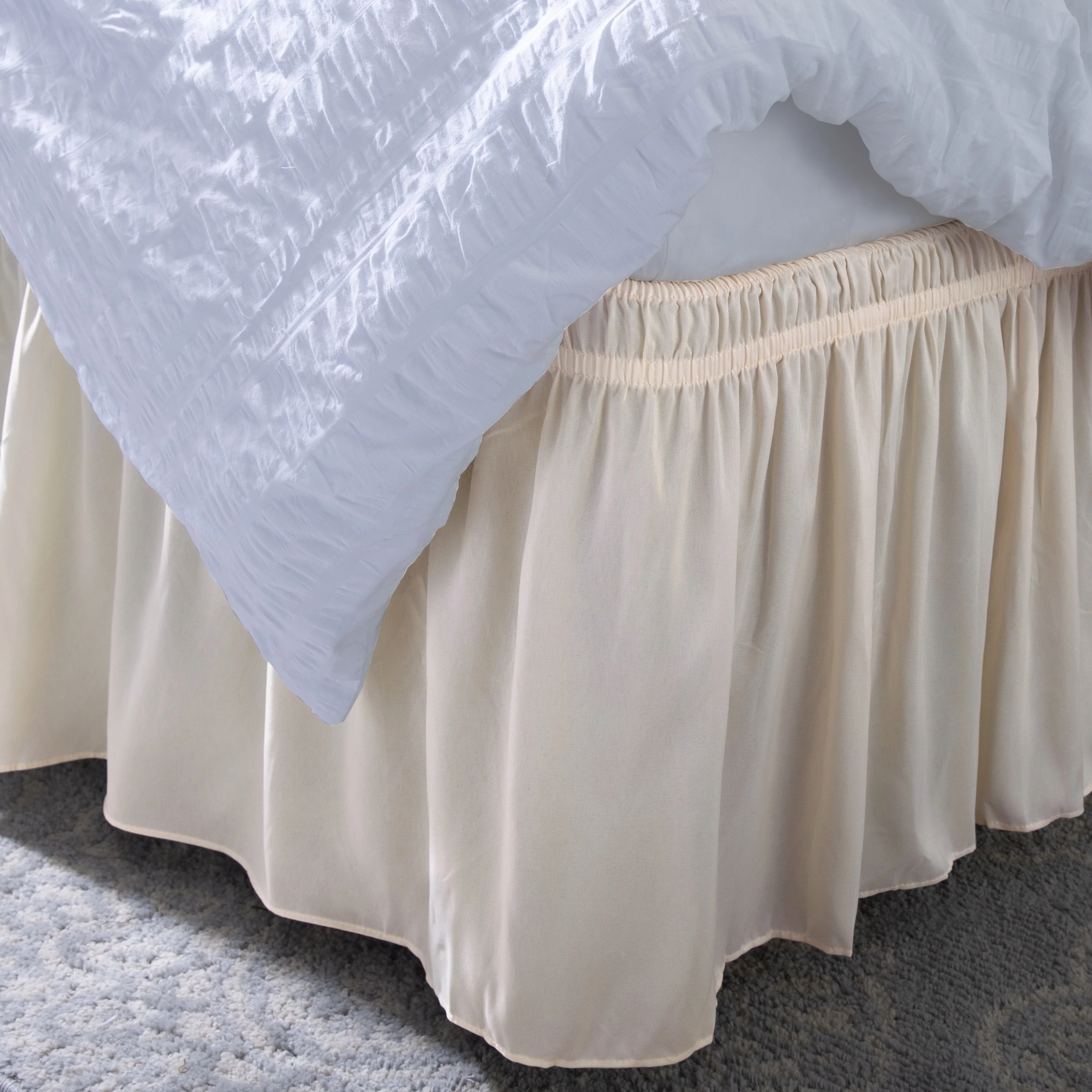 Home Details Wrap Around Bed Ruffle Queen/King in Beige