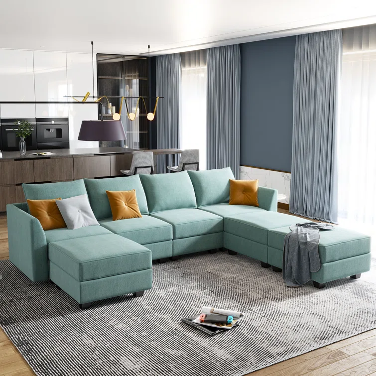 Modular Sectional Sofa U Shaped Couch Reversible Sofa Couch With Storage Seat
