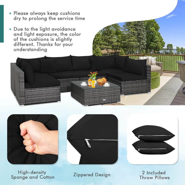 6 - Person Outdoor Seating Group with Cushions