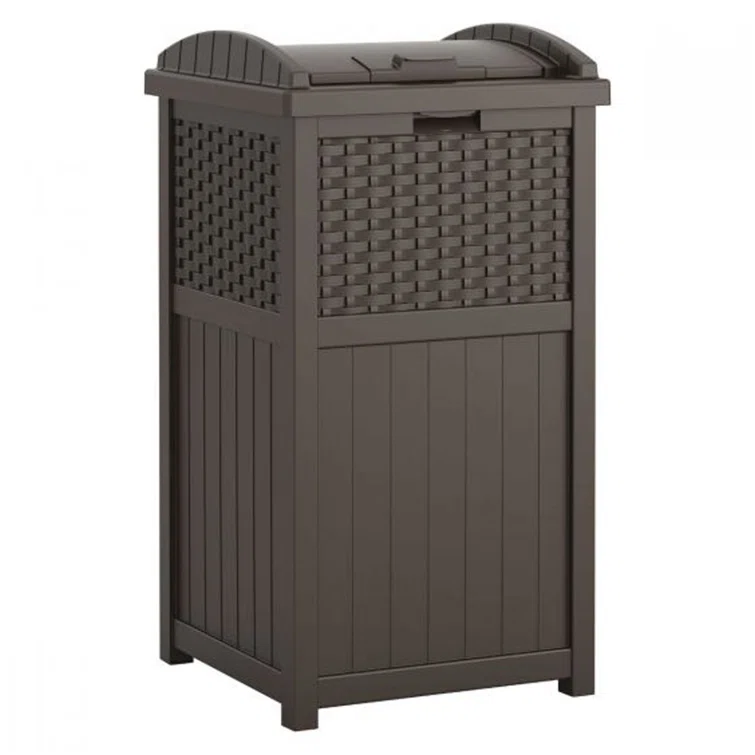 Suncast 26.75'' W 60 Gallons Plastic Deck Box in Brown<!-- --> <!-- -->(Set of 2)