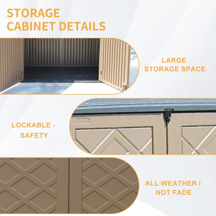 4 ft. W x 3 ft. D Metal Garbage Shed