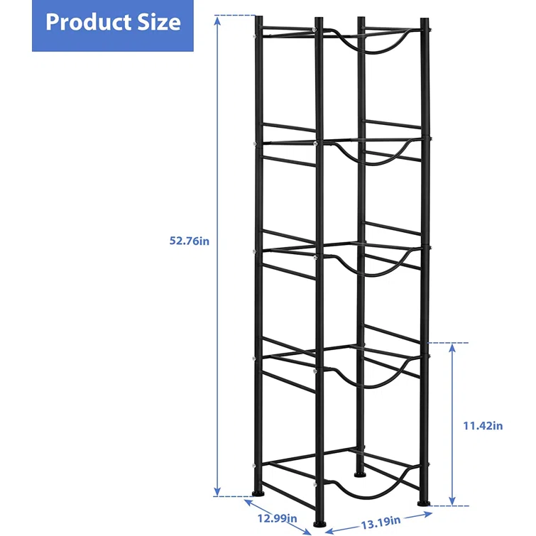 Medau 53" H x 13" W x 13" D Storage Rack