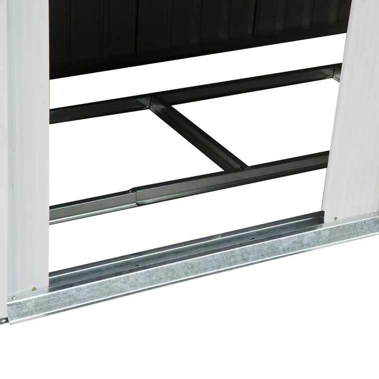 Outdoor Lean-To Metal Storage Shed