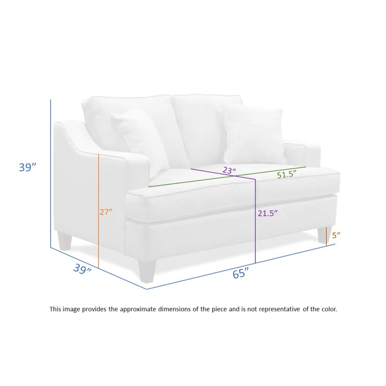 Sonny 65'' Upholstered Loveseat