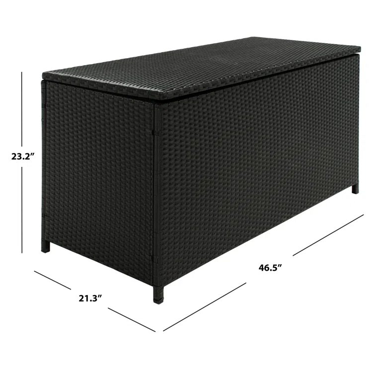 Latitude Run® Oliveira 46.5'' W 50 Gallons Water Resistant Wicker Deck Box