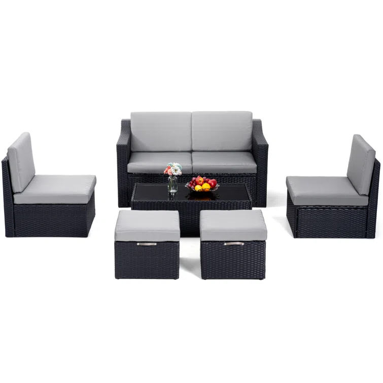6 - Person Outdoor Seating Group with Cushions