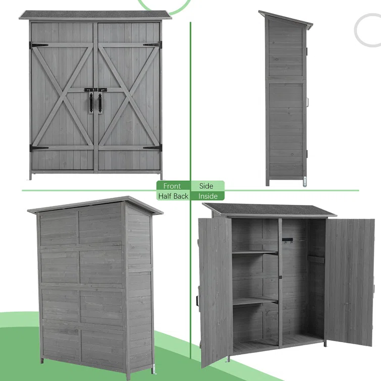 5 ft. W x 2 ft. D Wood Lean-to Tool Shed