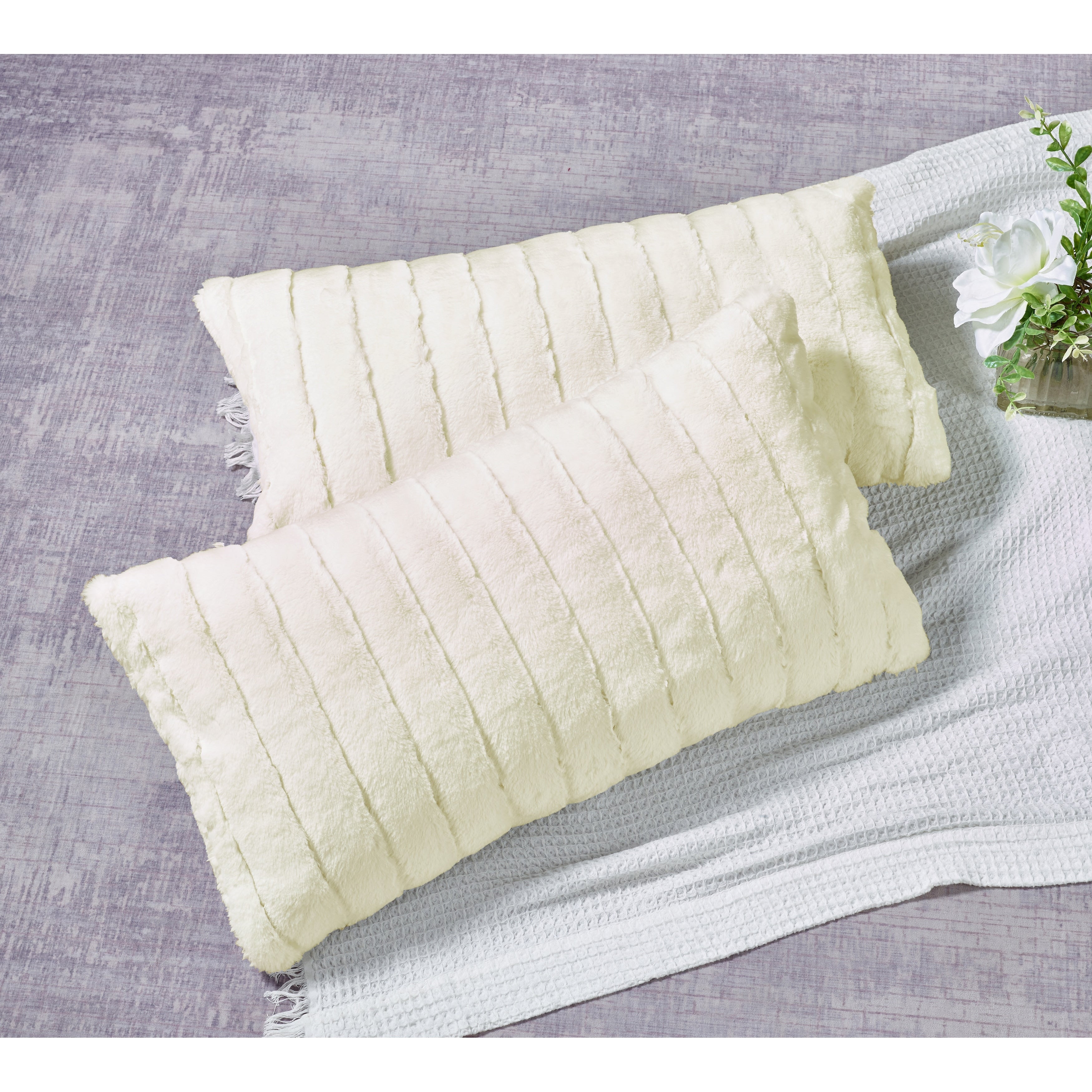 Decorative Supermink Solid Throw Pillow Covers Set of 2, NO INSERT