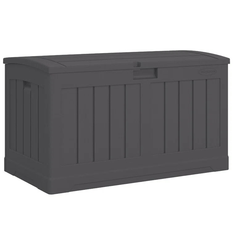 Suncast 50 Gallon Water Resistant Deck Box in Peppercorn