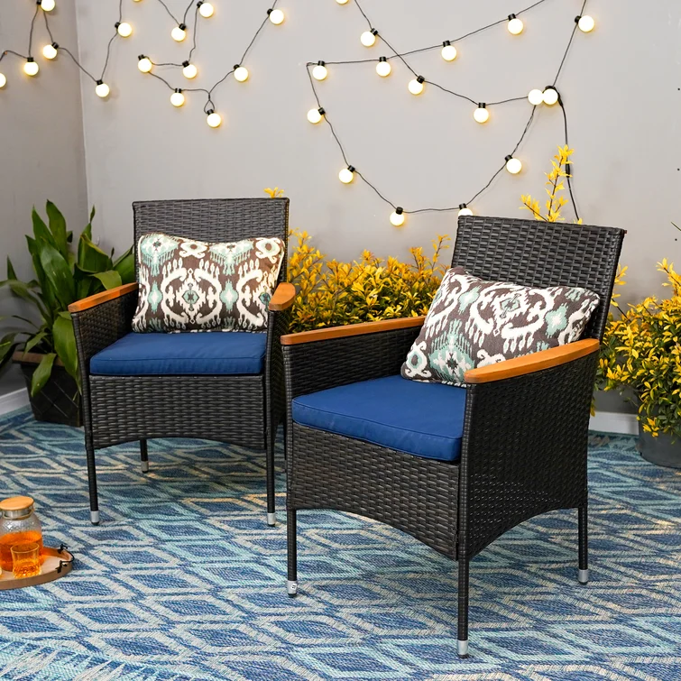 Alyah 6 - Person Rectangular Outdoor Dining Set with Cushions