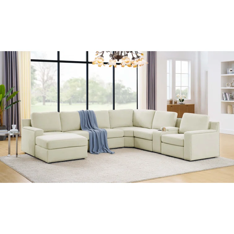 Akshada 8 - Piece Upholstered Sectional