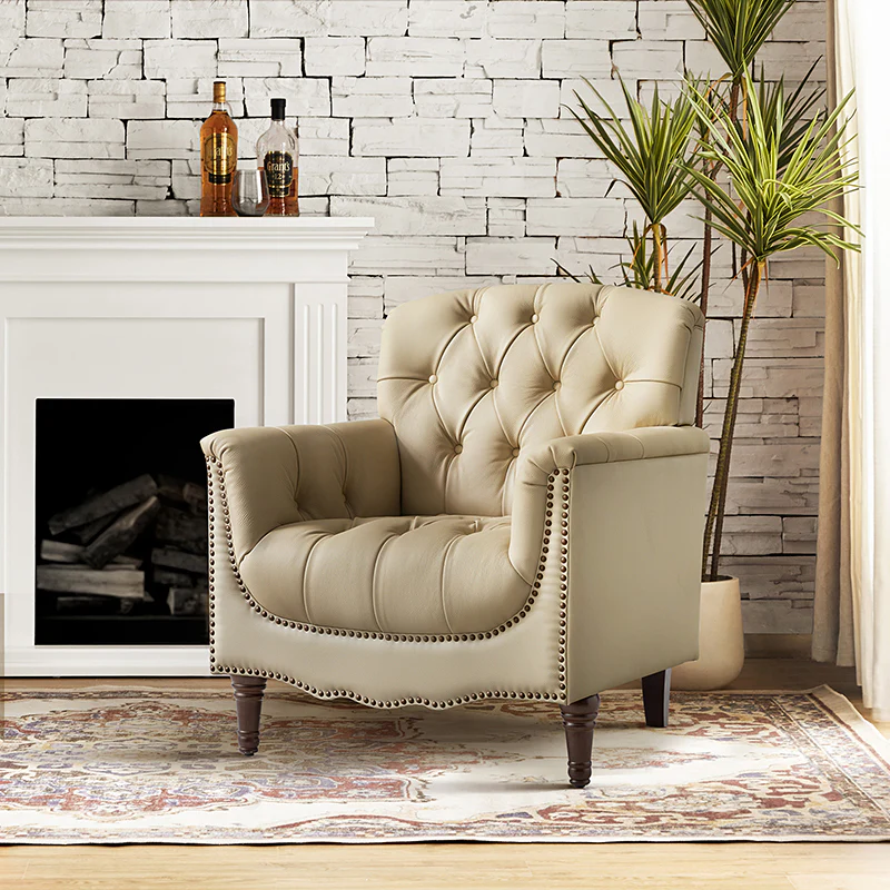 Enrique Genuine Leather Armchair