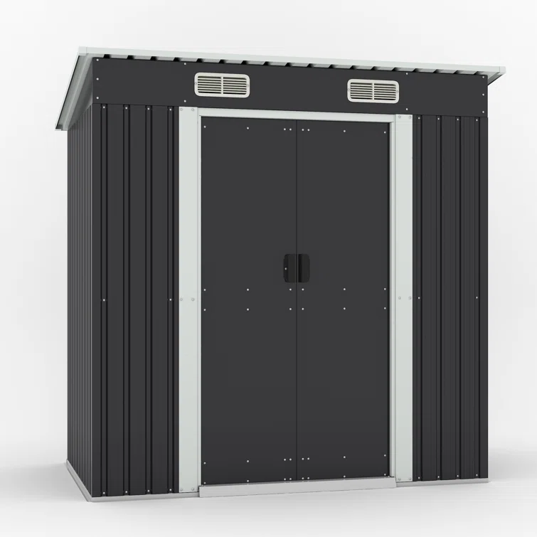 6 ft. W in. x 4 ft. D in. Galvanized Steel Horizontal Storage Shed with Sliding Door