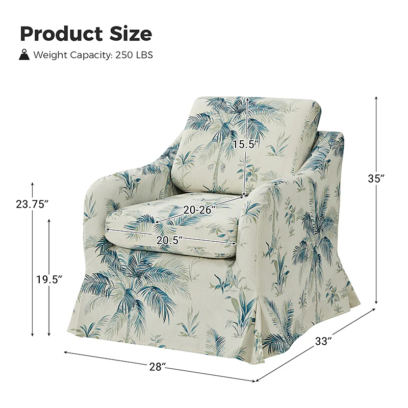 Bertram Claas 360 Degree Swivel Chair With Slipcover