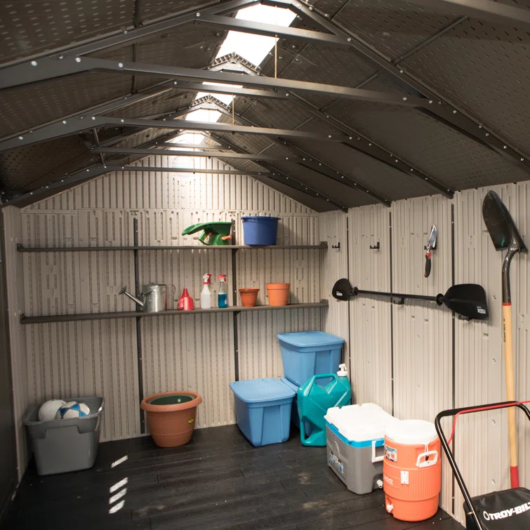 17.5 Ft. x 8 Ft. High-Density Polyethylene (Plastic) Steel Reinforced Outdoor Storage Shed
