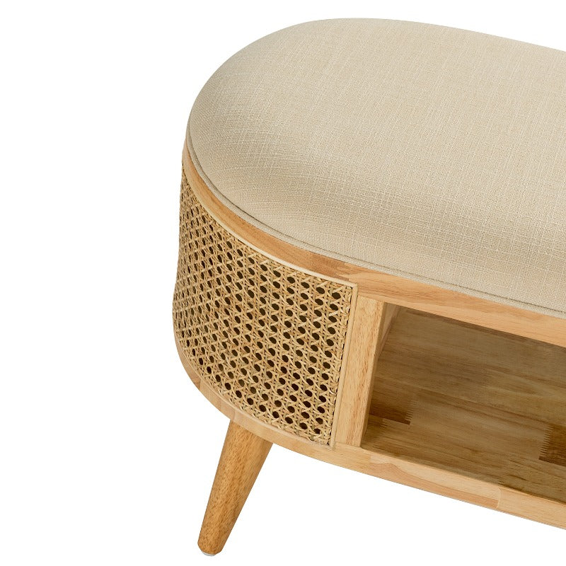 Myrna Cane Storage Bench