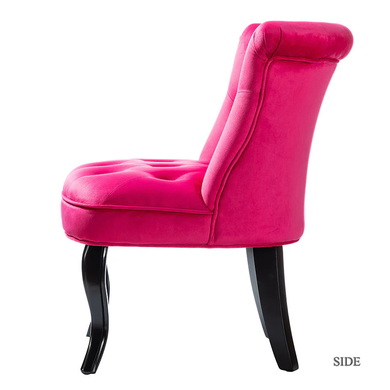 Elegantly Curved Jonnie Tufted Vanity Stool