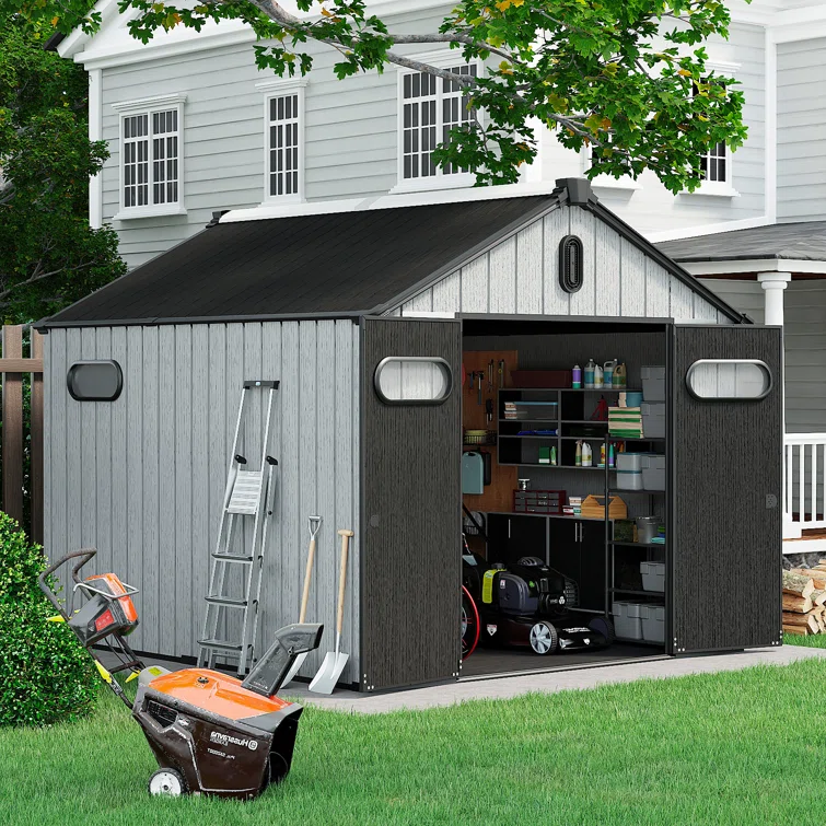 8 ft. W x 10 ft. D Metal Storage Shed