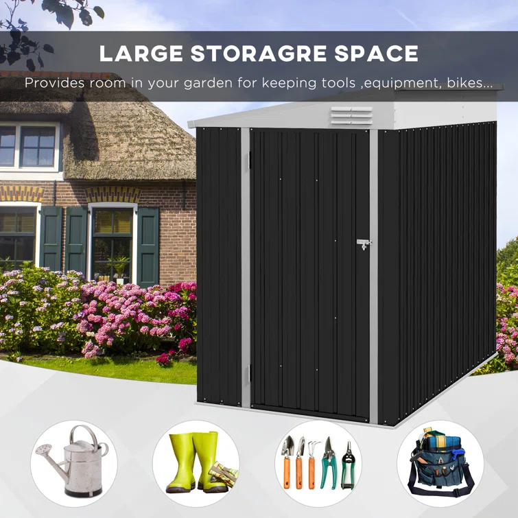 Metal Lean-to Storage Shed