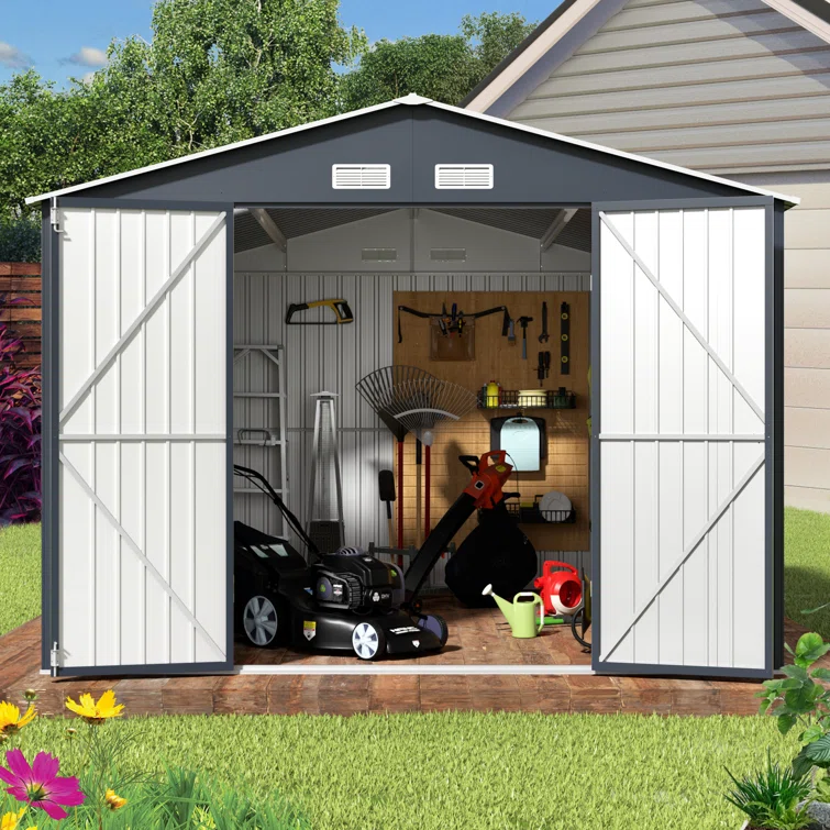 10 Ft. W X 12 Ft. D Outdoor Metal Storage Shed
