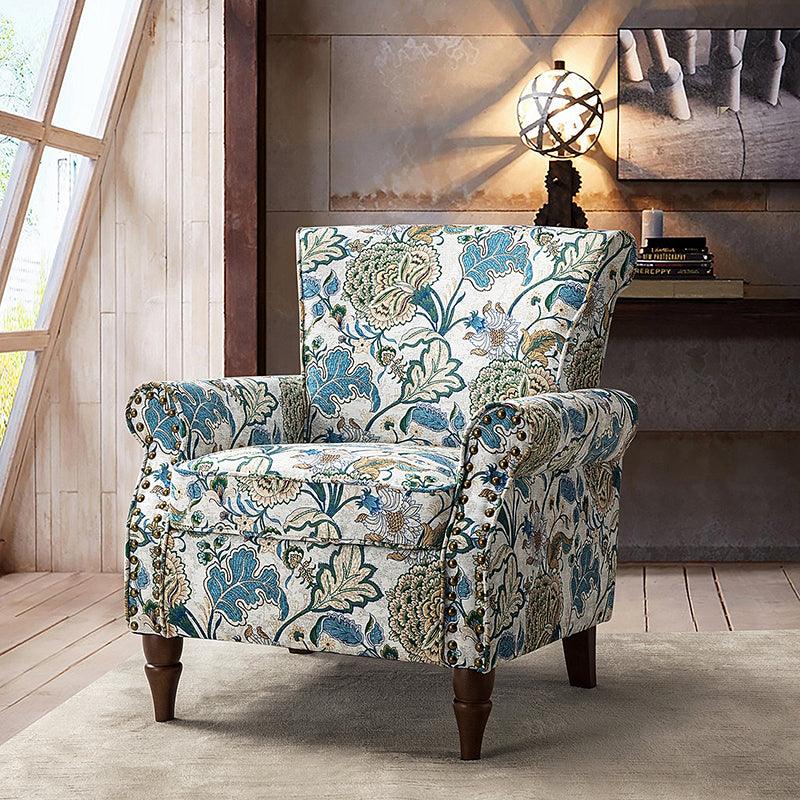 Artemisa Modern Floral Pattern Upholstered Armchair