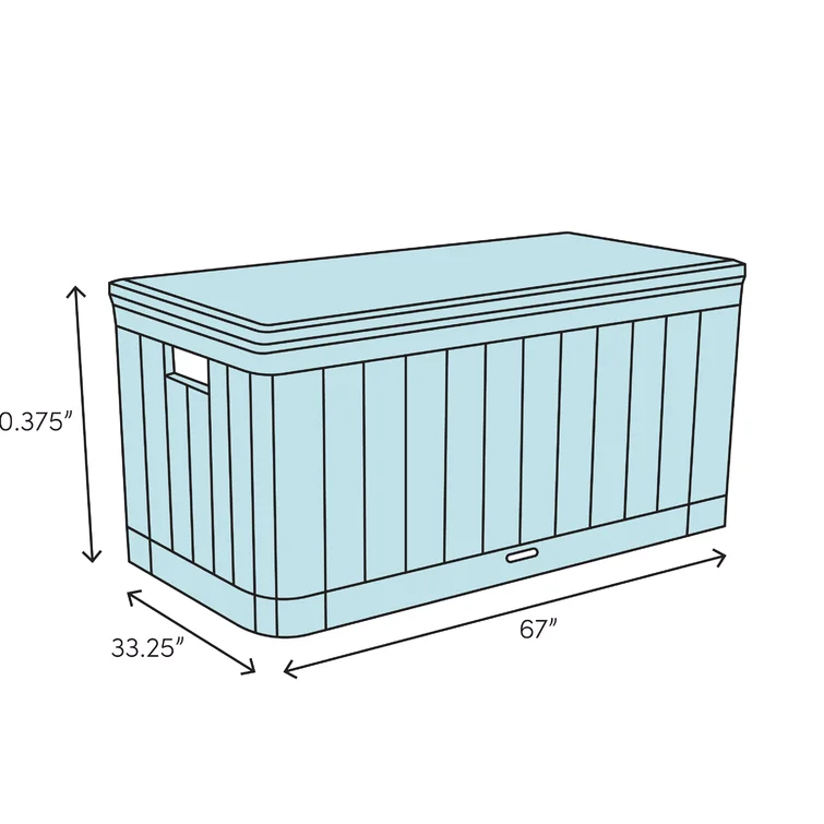 Summer Classics 67'' W Water Resistant Wicker Deck Box