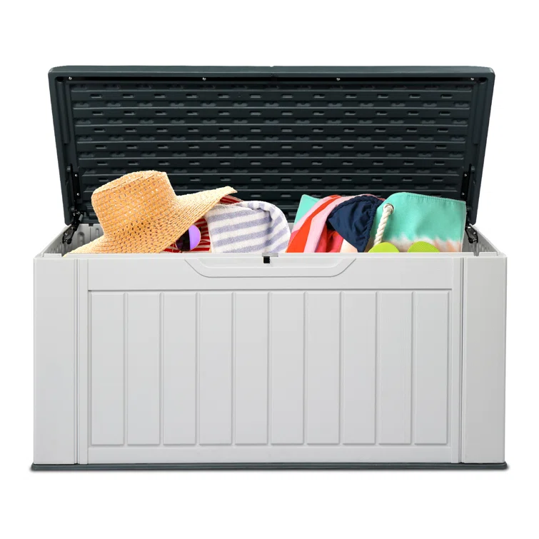 Winado 58.9'' W 158 Gallons Water Resistant Polyethylene Plastic Lockable Deck Box