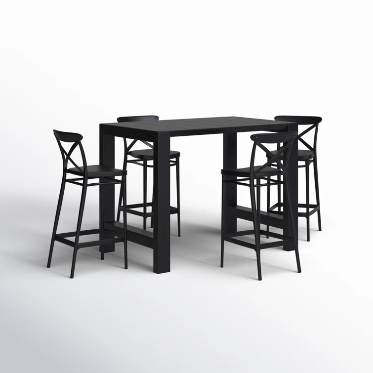 Farrah 4 - Person Square Extendable Outdoor Dining Set