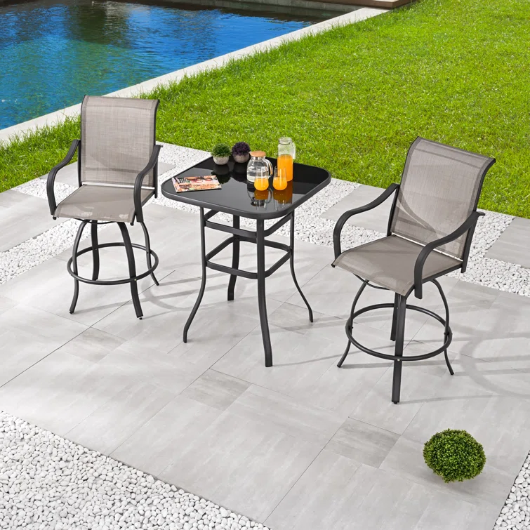 Tadwick Square 2 - Person Swivel Bistro Set